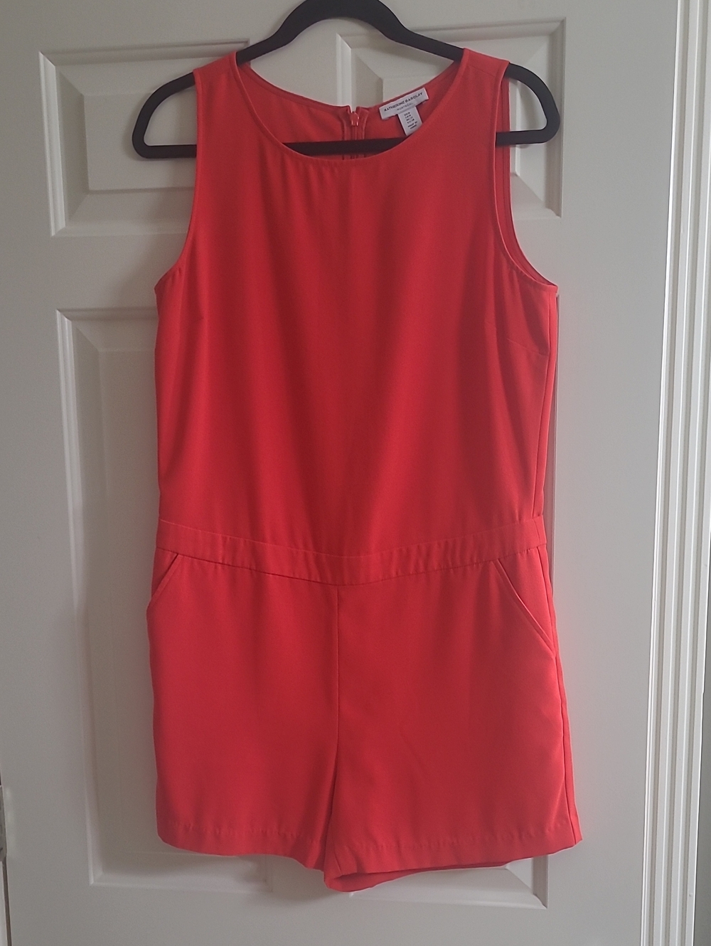 Katherine Barclay Coral Sleeveless Romper